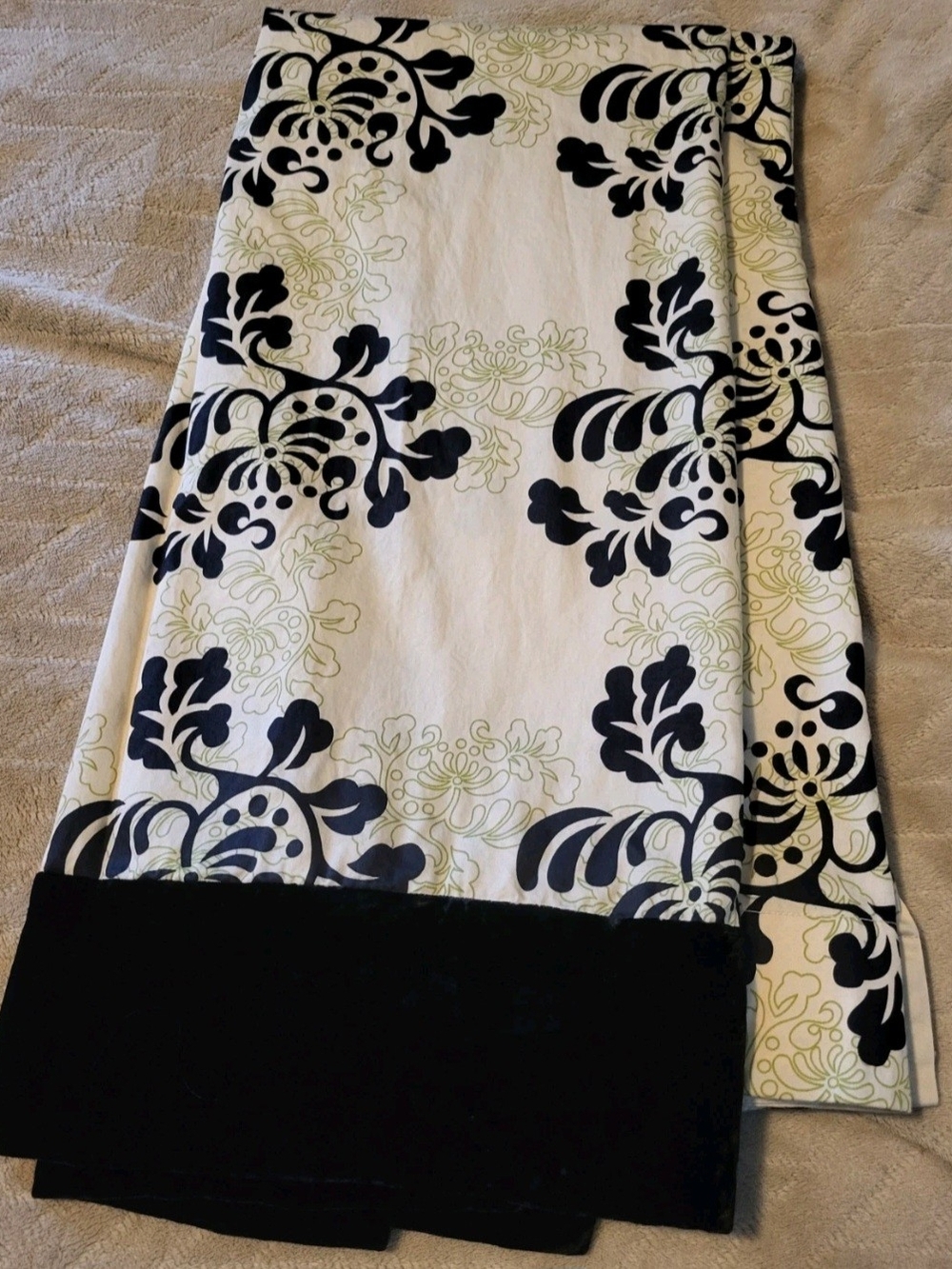CoCaLo Couture Window Drapes Curtains Nursery Home 2 Panels Velvet Floral